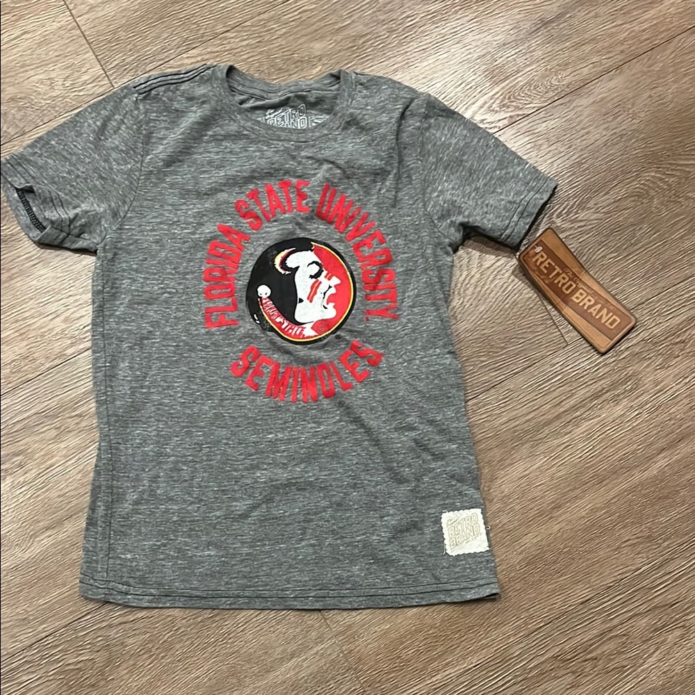 Retro Brand Gray Florida State University Seminoles T-Shirt